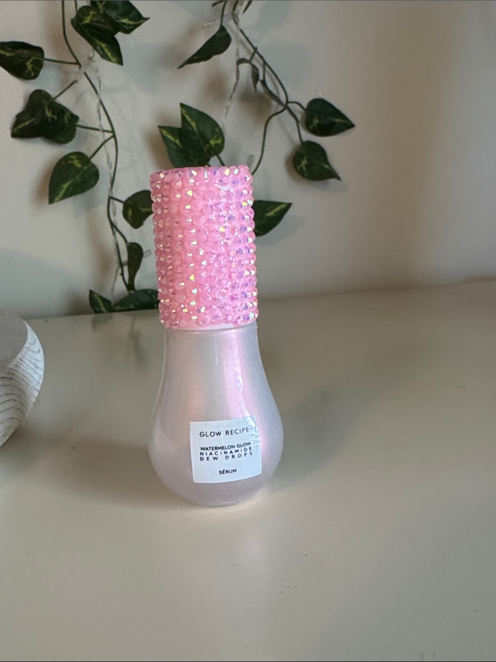 Glow Recipe Pink Iridescent Dew Drop Serum Bedazzled Bottle